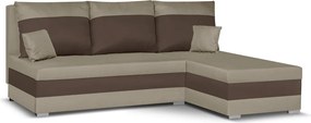 GUSTO Kinyitható sarokkanapé Világosbarna/sötétbarna