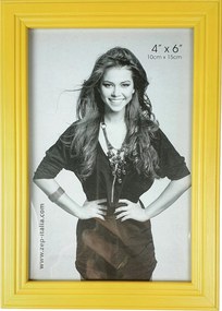 Képkeret, A4, 20x30, passepartout fa, sárga