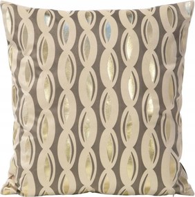 Párnahuzat 45x45 krém arany könnycsepp velúr geometria