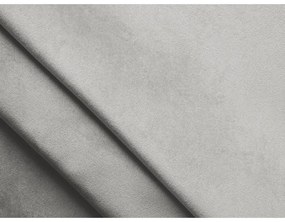 Világosszürke kárpitozott ágyneműtartós franciaágy ágyráccsal 180x200 cm Hauke – Makamii