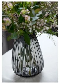 Kusintha szürke üveg váza, magasság 22 cm - Bitz