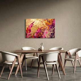 Kép - Absztrakt festmény virágok II. (90x60 cm)