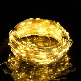 8 funkciós meleg fehér fényű tündérfényfüzér 400 LED-del 40 m