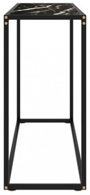 fekete edzett üveg tálalóasztal 100 x 35 x 75 cm