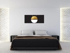Kép - Absztrakció arany és fekete N⁰1 (120x50 cm)
