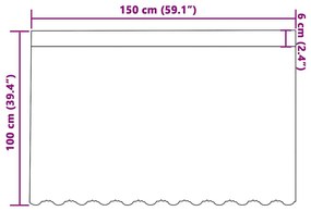 Függönyök függönyökkel Fehér 500x100cm Poliészter