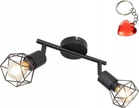 Spot nappali spot lámpa 2xE14 40W fekete Xara I 54802S-2 Globo