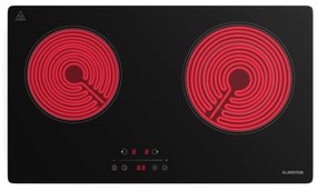Klarstein CeramEase Slim VTC főzőlap, üvegkerámia, 2 főzőlap, 4 kW, érintős| időzítő