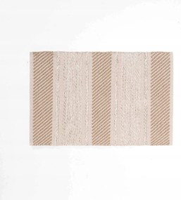 Boho Bézs Csíkos Puha Pamut Szőnyeg 60X90 CM