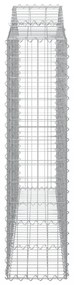 5 db íves horganyzott vas gabion kosár 200x30x120/140 cm