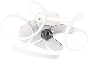 Fehér mennyezeti ventilátor LED-del és távirányítóval - Mandy