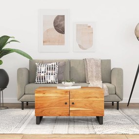 Tömör akácfa és szerelt fa dohányzóasztal 80 x 50 x 40 cm