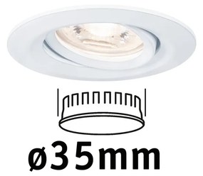 Paulmann 94292 Nova Mini beépíthető lámpa, kerek, billenthető, fehér, 2700K melegfehér, Coin foglalat, 310 lm, IP23