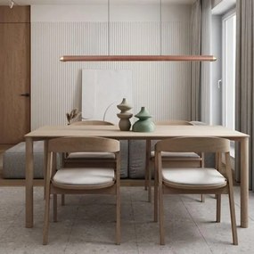 LED Csillár zsinóron LED/22W/230V 4000K 120 cm kőris/tömör fa