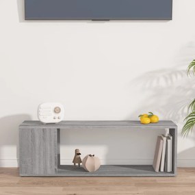 szürke sonoma színű szerelt fa TV-szekrény 100x24x32 cm