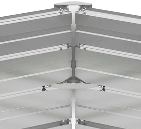 barna horganyzott acél kerti magaságyás 129 x 129 x 77 cm