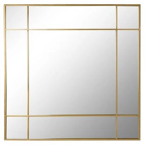 Négyzet fali tükör arany fém keretben 90 cm