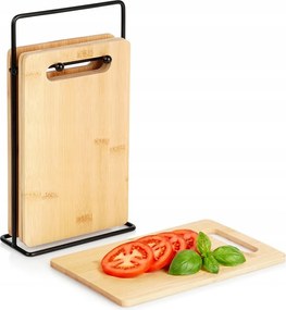 4x Bambusz reggeliző deszkák snack vágóállvány