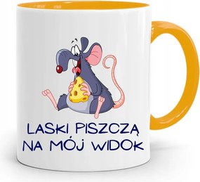 Sárga Ajándék Bögre Fiúnak Csajok Sípolnak fényképes nyomattal