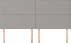 világosszürke szövet fejtámla 160x5x118/128 cm