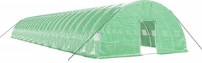 vidaXL zöld acélvázas melegház 144 m² 24 x 6 x 2,85 m