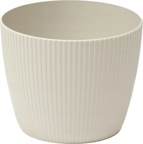 Virágtartó 11x8,4 cm dekoratív pamut műanyag fedő bézs