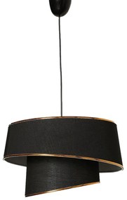 Csillár zsinóron BARETTE 1xE27/60W/230V fekete/réz