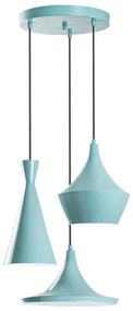 Zsinóros függőlámpa TOM 3xE27/40W/230V, kék