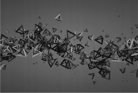 Dekoratív fali tapéta 3D hatással Geometrikus absztraktok 104x70 Ragasztó