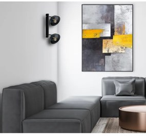 Spotlámpa FAUN 2xE27/60W/230V fekete