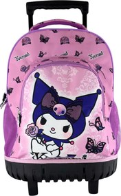 Hello Kitty Kuromi Purple prémium gurulós iskolatáska, táska 44 cm