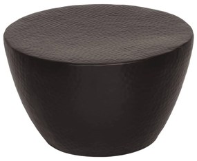 fekete kalapált alumínium dohányzóasztal Ø 50 x 30 cm