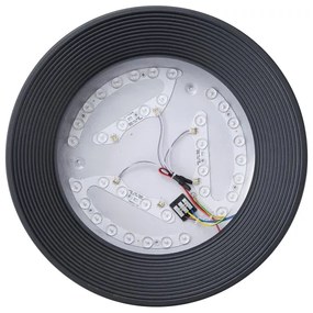 LED Mennyezeti lámpa LED/30W/230V 3000K fekete átm. 40 cm