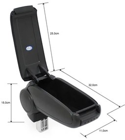 Könyöktámasz Seat CORDOBA 2 (6L), fekete, öko-bőr