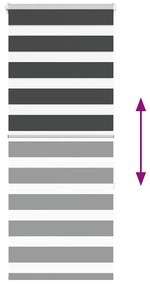 zebrafüggönnyel fekete szövetszélesség 60,9 cm poliészter