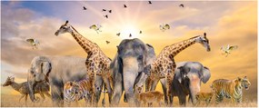 Kép - Afrikai állatok (120x50 cm)