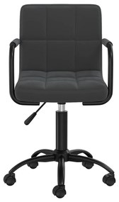 Fekete bársony forgó irodaszék