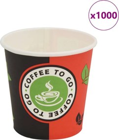 vidaXL 1000 db eldobható papír kávés pohár 120 ml (4 uncia)
