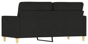 vidaXL kétszemélyes fekete szövetkanapé 140 cm