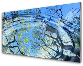 Üvegkép falra Víz Fák Nature Art 120x60cm 2 fogas