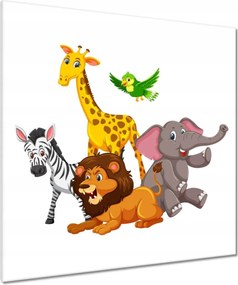 Vászonkép 80x80 Mosolygó szafari állatok