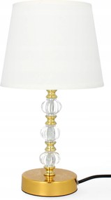 Asztali lámpa dekoráció glamour kerámia lámpabúra arany fehér lámpa