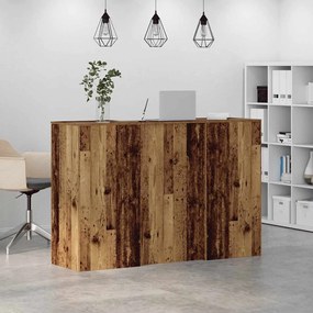recepciós pult antik fa 155x50x103,5 cm szerelt fa