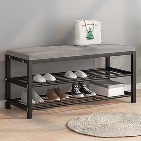 BeComfort cipősszekrény 47x17x80 cm szürke CS011-2