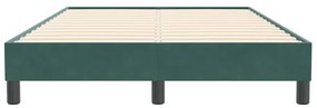 sötétzöld bársony rugós ágy matrac nélkül 120x210 cm