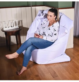EMI fehér nylon babzsákfotel