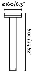 FARO 71949 - LED Kültéri lámpa ESPOT LED/9W/230V IK07 IP65 60 cm barna