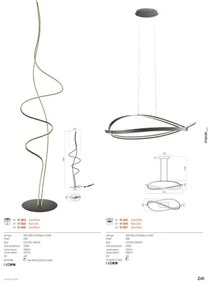 Redo 01-3625 - LED fényerőszabályozható állólámpa IMPULS LED/36W/230V arany