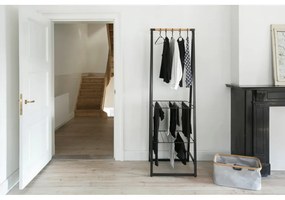 Fekete acél ruhatartó állvány Linn – Brabantia