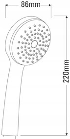 Deante Neo Symetrio, 1 funkciós kézi zuhanyfej, króm, NET_051S